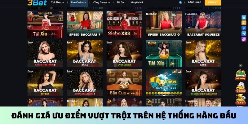 Đánh giá ưu điểm vượt trội trên hệ thống hàng đầu