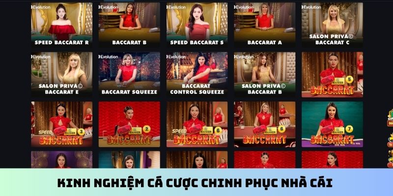 Kinh nghiệm cá cược chinh phục nhà cái 